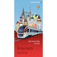 Österrike Rail Travel Map FB